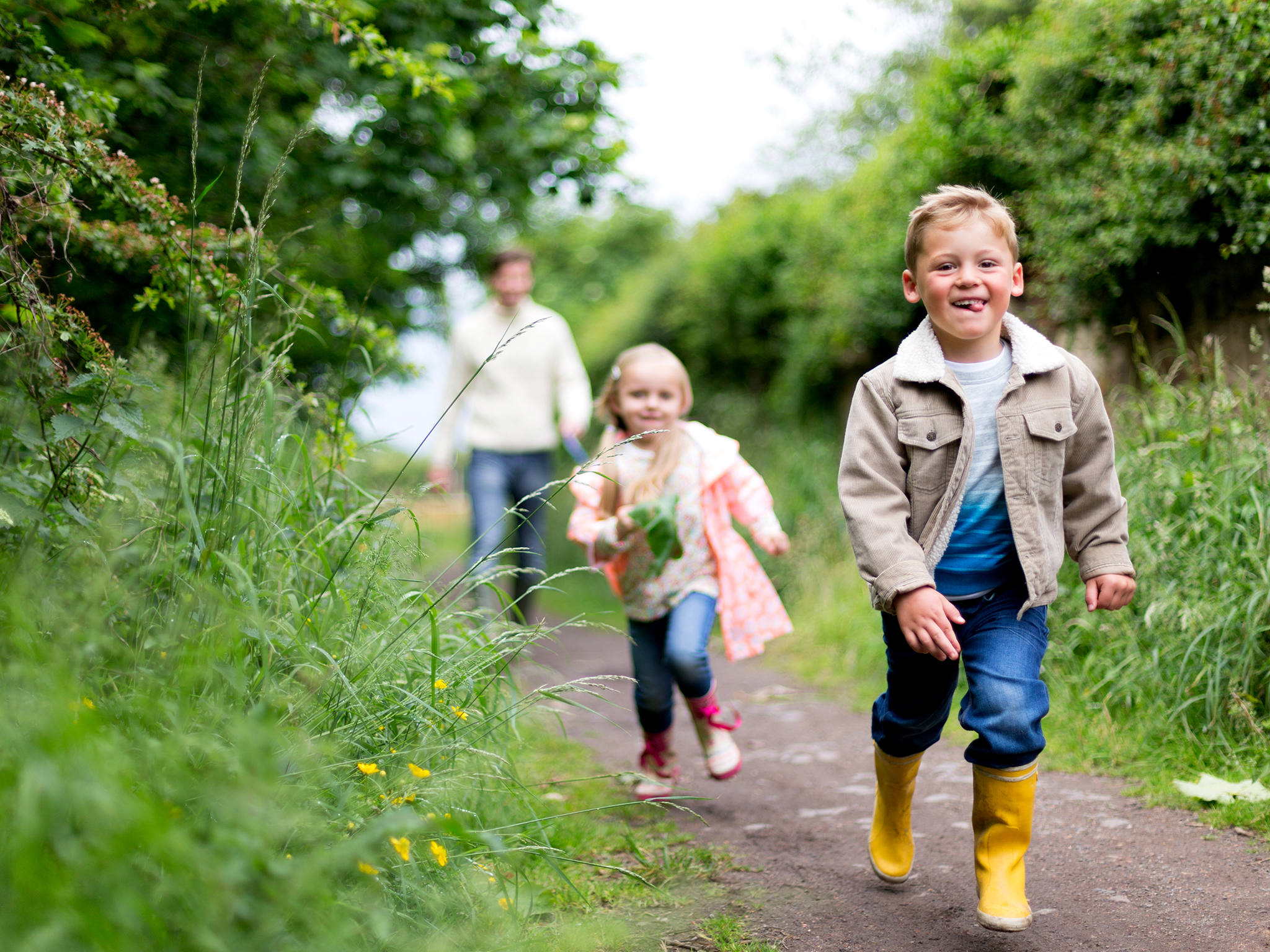 Bild mit Kindern im Wald. iStock, Fang mich, wenn du kannst, SolStock